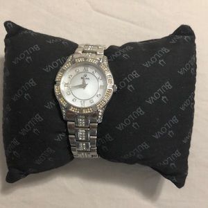 Stainless steel Bulova watch